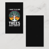 Funny Tree Kind Arborist Future Job Visitekaartje (Voorkant / Achterkant)