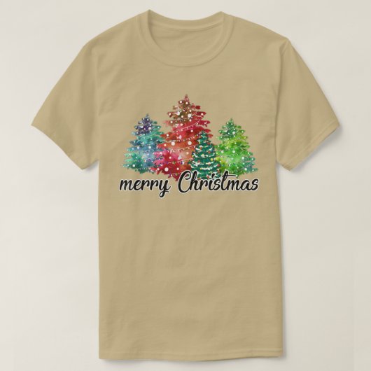 Funny tree met kerstlicht pajama familie mas t-shirt (Design voorkant)