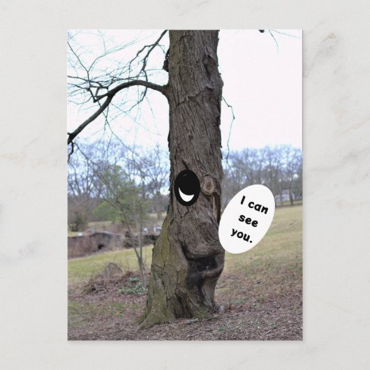 Funny Tree Photo Briefkaart (Voorkant)
