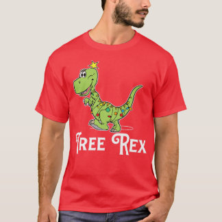Funny Tree Re Dino Dinosaur Xmas kerstlampjes T-shirt