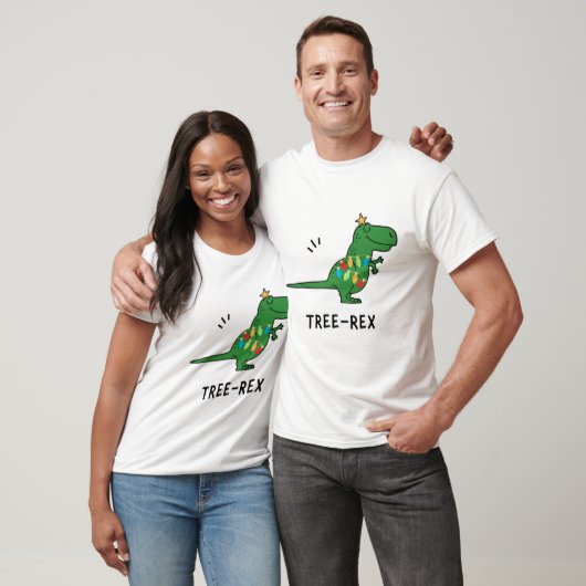 Funny Tree-Rex Kerstmis T-shirt (Unisex)