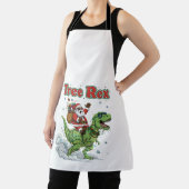 Funny Tree Rex Santa Riding T-Rex Dinosaur Christ Schort (Insitu)