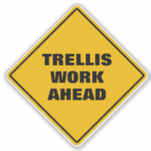 Funny trellis gaat vooruit op planten voor tuinafd sticker (Voorkant)