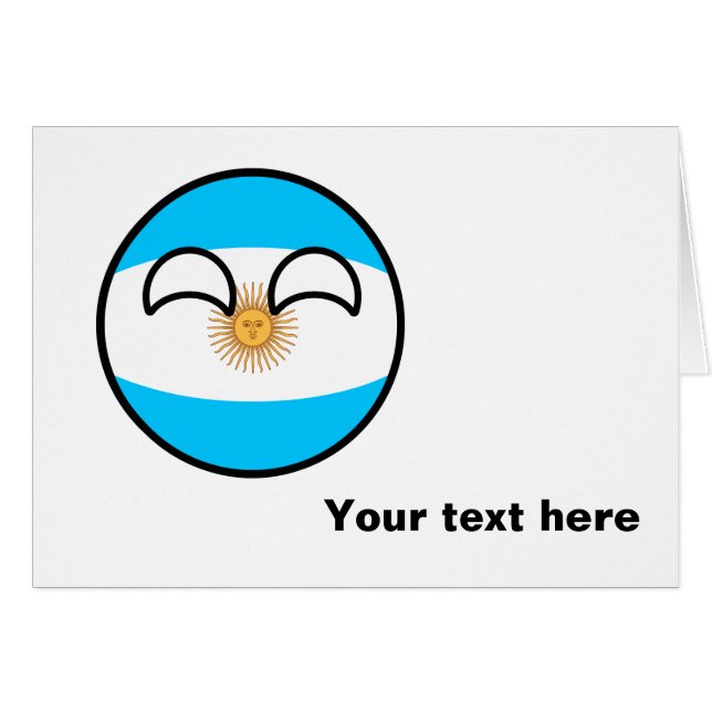 Funny Trending Geeky Argentina Countryball (Voorkant Horizontaal)
