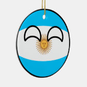 Funny Trending Geeky Argentina Countryball Keramisch Ornament (Rechts)