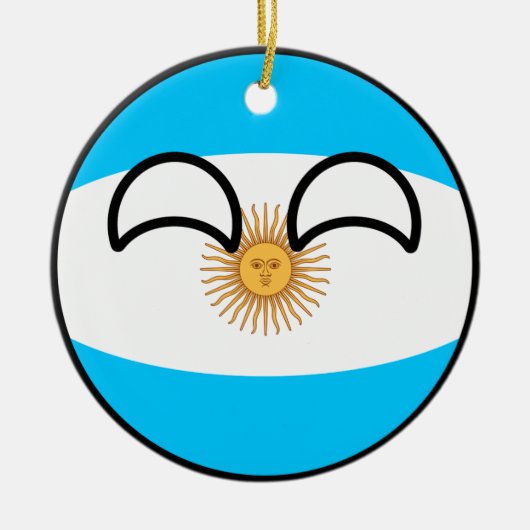Funny Trending Geeky Argentina Countryball Keramisch Ornament (Voorkant)