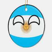 Funny Trending Geeky Argentina Countryball Keramisch Ornament (Links)
