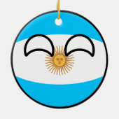 Funny Trending Geeky Argentina Countryball Keramisch Ornament (Achterkant)