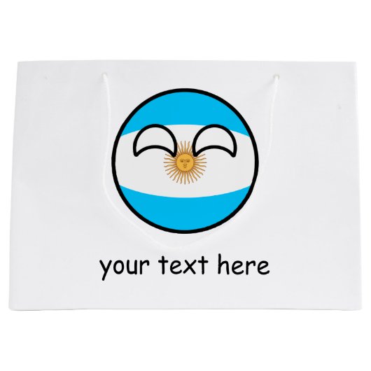 Funny Trending Geeky Argentina Countryball Large Cadeautasje (Voorkant)
