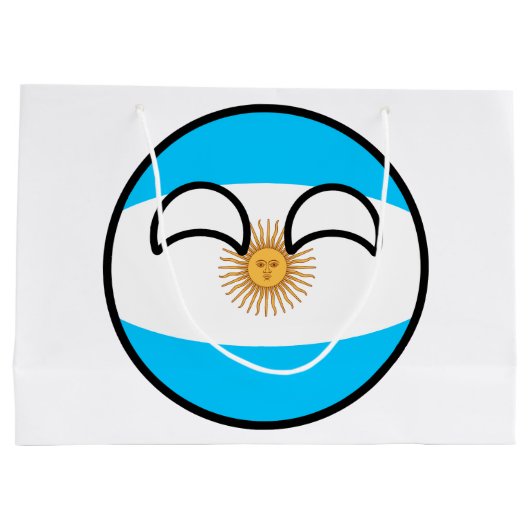 Funny Trending Geeky Argentina Countryball Large Cadeautasje (Achterkant)