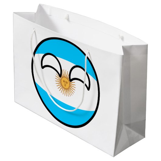 Funny Trending Geeky Argentina Countryball Large Cadeautasje (Achterkant Gekanteld)