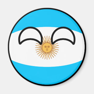 Funny Trending Geeky Argentina Countryball Magneet