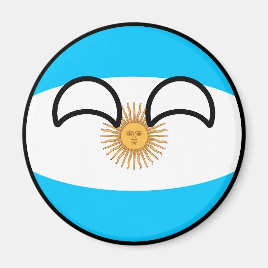 Funny Trending Geeky Argentina Countryball Magneet (Voorkant)