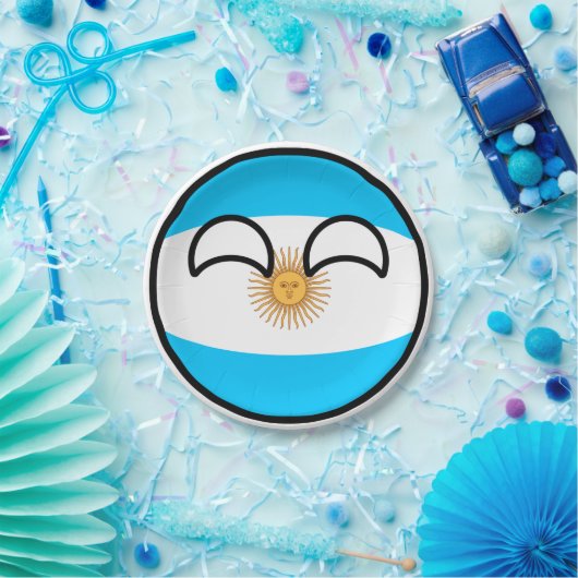 Funny Trending Geeky Argentina Countryball Papieren Bordje (Feest)