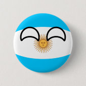 Funny Trending Geeky Argentina Countryball Ronde Button 5,7 Cm (Voorkant)