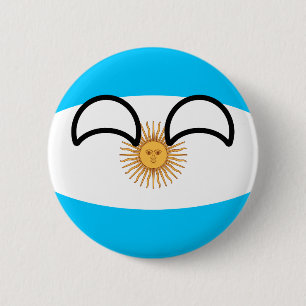 Funny Trending Geeky Argentina Countryball Ronde Button 5,7 Cm