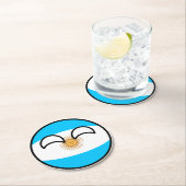 Funny Trending Geeky Argentina Countryball Ronde Kartonnen Onderzetter (Insitu)