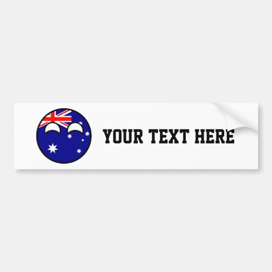 Funny Trending Geeky Australia Countryball Bumpersticker (Voorkant)