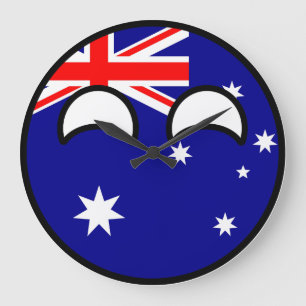 Funny Trending Geeky Australia Countryball Grote Klok