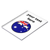 Funny Trending Geeky Australia Countryball Notitieboek (Linkerzijde)