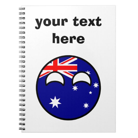 Funny Trending Geeky Australia Countryball Notitieboek (Voorkant)