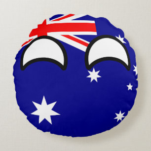 Funny Trending Geeky Australia Countryball Rond Kussen