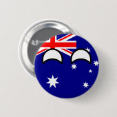 Funny Trending Geeky Australia Countryball Ronde Button 5,7 Cm (Voorkant /achterkant)