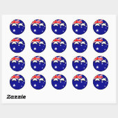 Funny Trending Geeky Australia Countryball Ronde Sticker (Vel)