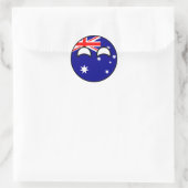 Funny Trending Geeky Australia Countryball Ronde Sticker (Tas)