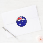 Funny Trending Geeky Australia Countryball Ronde Sticker (Envelop)