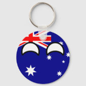 Funny Trending Geeky Australia Countryball Sleutelhanger (Voorkant)