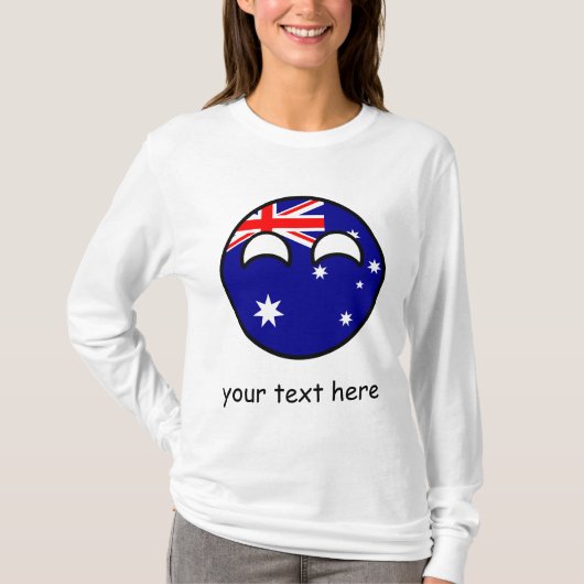 Funny Trending Geeky Australia Countryball T-shirt (Voorkant)
