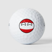 Funny Trending Geeky Austria Countryball Golfballen (Voorkant)