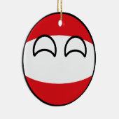 Funny Trending Geeky Austria Countryball Keramisch Ornament (Rechts)