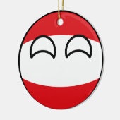Funny Trending Geeky Austria Countryball Keramisch Ornament (Links)