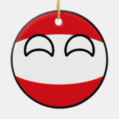 Funny Trending Geeky Austria Countryball Keramisch Ornament (Achterkant)