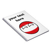 Funny Trending Geeky Austria Countryball Notitieboek (Rechterzijde)