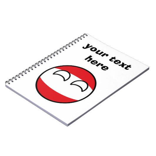 Funny Trending Geeky Austria Countryball Notitieboek (Linkerzijde)