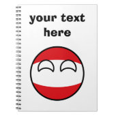 Funny Trending Geeky Austria Countryball Notitieboek (Voorkant)