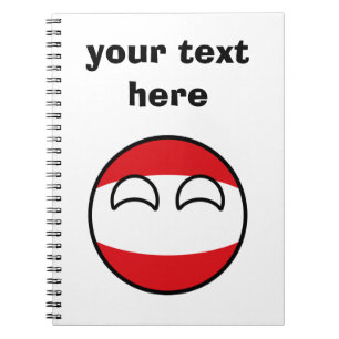Funny Trending Geeky Austria Countryball Notitieboek
