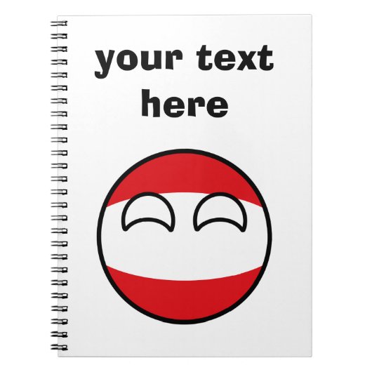Funny Trending Geeky Austria Countryball Notitieboek (Voorkant)