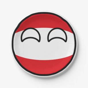 Funny Trending Geeky Austria Countryball Papieren Bordje