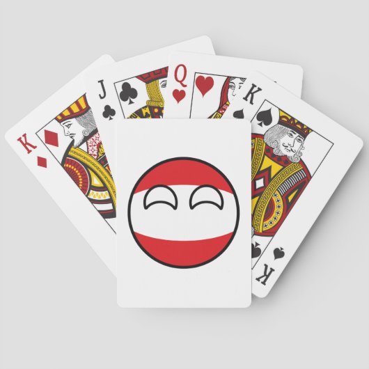 Funny Trending Geeky Austria Countryball Pokerkaarten (Achterkant)