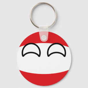 Funny Trending Geeky Austria Countryball Sleutelhanger