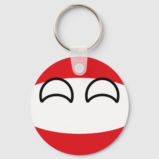 Funny Trending Geeky Austria Countryball Sleutelhanger (Voorkant)