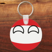 Funny Trending Geeky Austria Countryball Sleutelhanger (Voorkant)