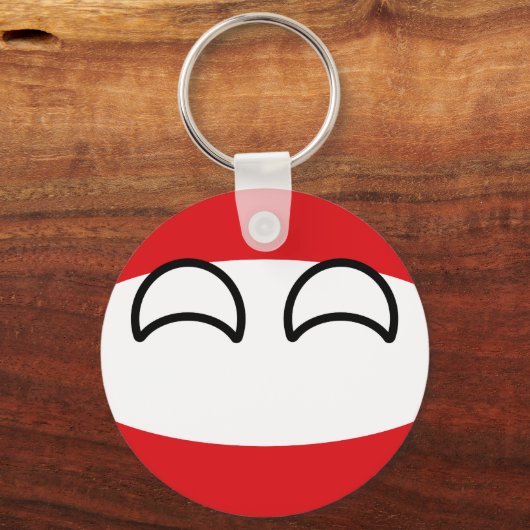 Funny Trending Geeky Austria Countryball Sleutelhanger (Voorkant)