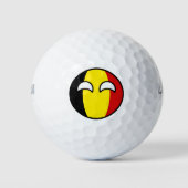 Funny Trending Geeky Belgium Countryball Golfballen (Voorkant)