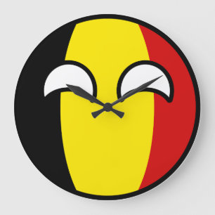 Funny Trending Geeky Belgium Countryball Grote Klok