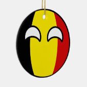 Funny Trending Geeky Belgium Countryball Keramisch Ornament (Rechts)